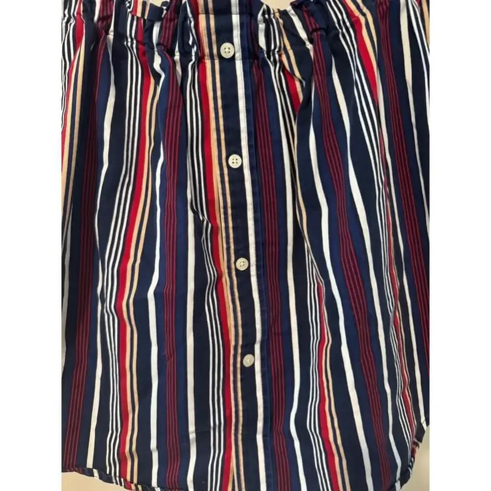 Women's Create Goods Striped Button Up Shirt - Size M - Picture 3 of 6